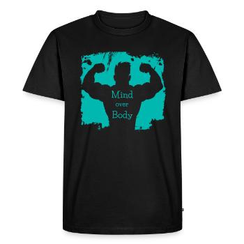 Culturisme - T-shirt Premium bio Homme - noir - Devant - Nico (187cm)