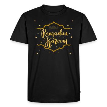 Ramadan Kareem Golden Stars - Men's Premium Organic T-Shirt - black - Front - Nico (187cm)