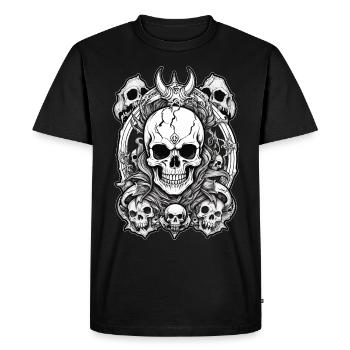 Death metal - Men's Premium Organic T-Shirt - black - Front - Nico (187cm)