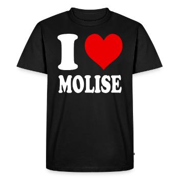 J’aime Molise Région Italie Ville Coeur Drôle - T-shirt Premium bio Homme - noir - Devant - Nico (187cm)