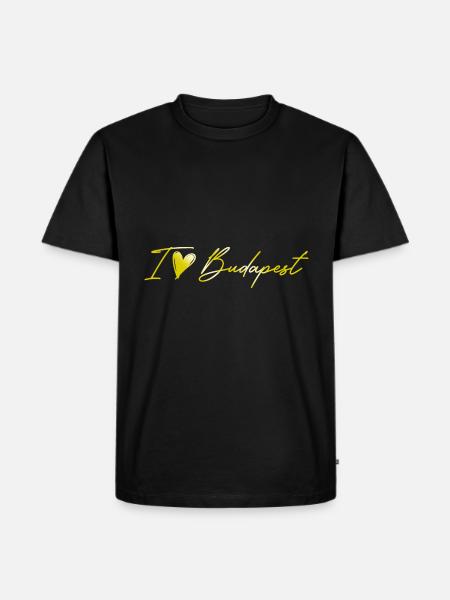 I Love Budapest - Men's Premium Organic T-Shirt - black