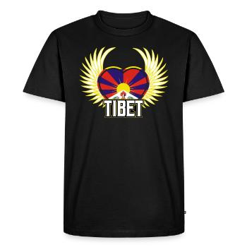 Tibet - Men's Premium Organic T-Shirt - black - Front - Nico (187cm)