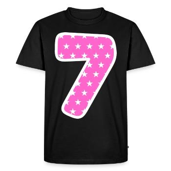 Number Seven - Men's Premium Organic T-Shirt - black - Front - Nico (187cm)