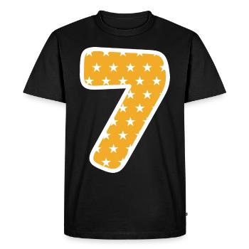 Sept - T-shirt Premium bio Homme - noir - Devant - Nico (187cm)