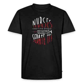 Nurse Nurse Hospital - Men's Premium Organic T-Shirt - black - Front - Nico (187cm)