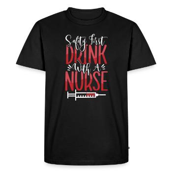 Nurse Nurse Hospital - Men's Premium Organic T-Shirt - black - Front - Nico (187cm)