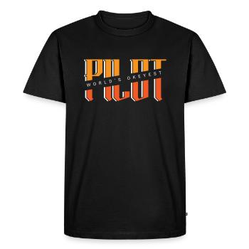 Pilote Capitaine Pilote Planeur - T-shirt Premium bio Homme - noir - Devant - Nico (187cm)