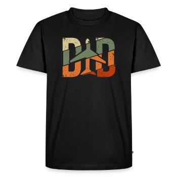 Pilote Capitaine Pilote Planeur - T-shirt Premium bio Homme - noir - Devant - Nico (187cm)