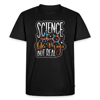 Chimie Science Physique Recherche - T-shirt Premium bio Homme - noir - Devant - Nico (187cm)