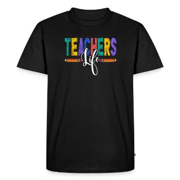 Teachers Present Teacher Training Course Teacher School - Men's Premium Organic T-Shirt - black - Front - Nico (187cm)