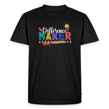 Teachers Present Teacher Training Course Teacher School - Men's Premium Organic T-Shirt - black - Front - Nico (187cm)