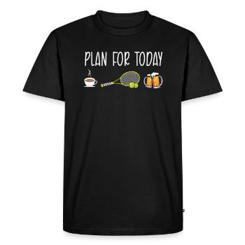 Joueur de tennis présent Tennis Club Coach Sport - T-shirt Premium bio Homme - noir - Devant - Nico (187cm)