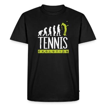 Joueur de tennis présent Tennis Club Coach Sport - T-shirt Premium bio Homme - noir - Devant - Nico (187cm)