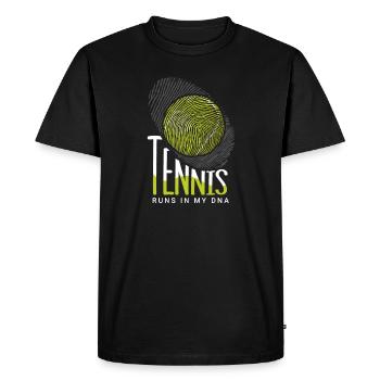 Joueur de tennis présent Tennis Club Coach Sport - T-shirt Premium bio Homme - noir - Devant - Nico (187cm)