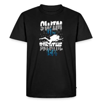Les nageurs présentent des sports nautiques Natation Plongée - T-shirt Premium bio Homme - noir - Devant - Nico (187cm)