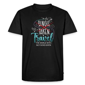 Adventure Travel Present Travel Lovers - Men's Premium Organic T-Shirt - black - Front - Nico (187cm)