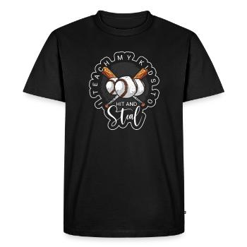 Baseball présent home run joueur de baseball athlète - T-shirt Premium bio Homme - noir - Devant - Nico (187cm)