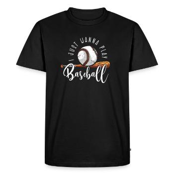 Baseball présent home run joueur de baseball athlète - T-shirt Premium bio Homme - noir - Devant - Nico (187cm)