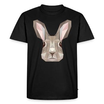 Art du lapin, faune puriste, nature animale - T-shirt Premium bio Homme - noir - Devant - Nico (187cm)