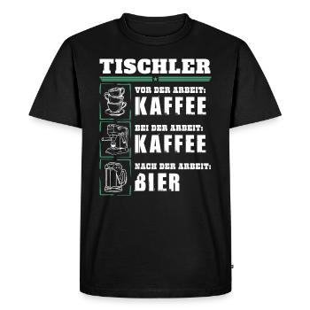 My daily routine as a carpenter - Men's Premium Organic T-Shirt - black - Front - Nico (187cm)