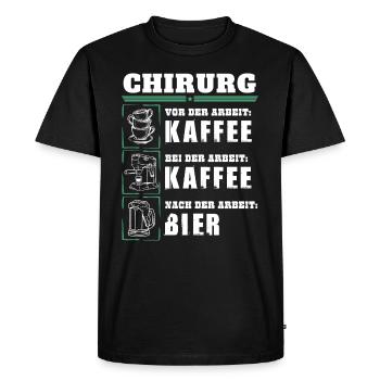 My daily routine as a surgeon - Men's Premium Organic T-Shirt - black - Front - Nico (187cm)