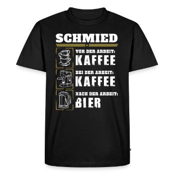 My daily routine as a blacksmith - Men's Premium Organic T-Shirt - black - Front - Nico (187cm)