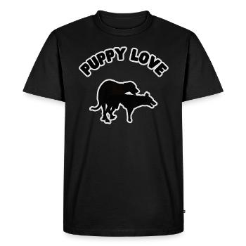 Puppy Love Black Grunge - T-shirt Premium bio Homme - noir - Devant - Nico (187cm)