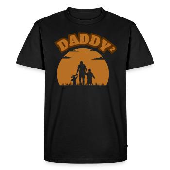 Père fier Enfant Garçon Brown - T-shirt Premium bio Homme - noir - Devant - Nico (187cm)