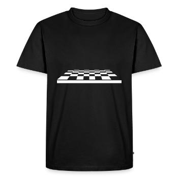 Symbole d’échiquier - T-shirt Premium bio Homme - noir - Devant - Nico (187cm)