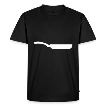 Pan Icon - Men's Premium Organic T-Shirt - black - Front - Nico (187cm)