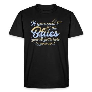Blues guitare guitariste instrument de musique - T-shirt Premium bio Homme - noir - Devant - Nico (187cm)