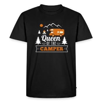 Reine du campeur - T-shirt Premium bio Homme - noir - Devant - Nico (187cm)