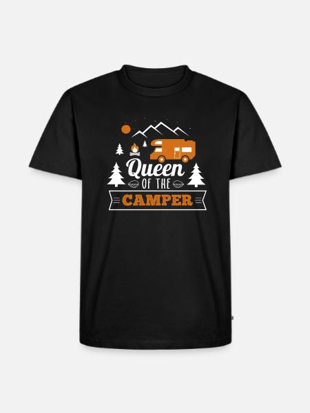 Königin des Camper - Männer Premium Bio T-Shirt - Schwarz