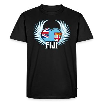 Fidji - T-shirt Premium bio Homme - noir - Devant - Nico (187cm)