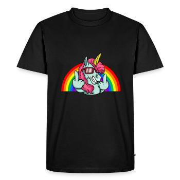EInhorn majeur je peux moi-même des fois - T-shirt Premium bio Homme - noir - Devant - Nico (187cm)