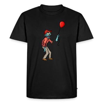 Zombie Balloon sarcasm halloween balloon - Men's Premium Organic T-Shirt - black - Front - Nico (187cm)