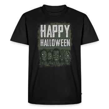 Joyeux Halloween Zombies - T-shirt Premium bio Homme - noir - Devant - Nico (187cm)