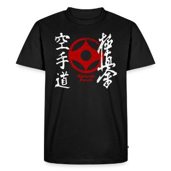 Karaté Kyokushinkai Kanji Art Martial Japon - T-shirt Premium bio Homme - noir - Devant - Nico (187cm)