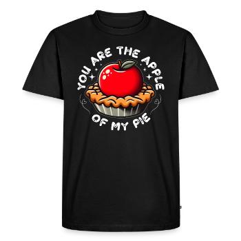 TU ES LA POMME DE MON GÂTEAU - T-shirt Premium bio Homme - noir - Devant - Nico (187cm)