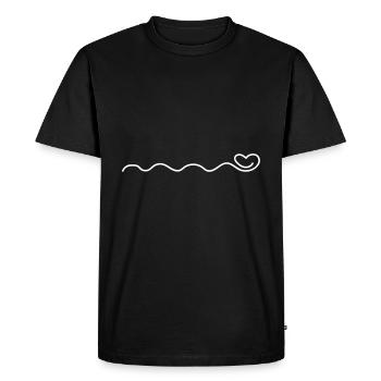 ornements de cœur - T-shirt Premium bio Homme - noir - Devant - Nico (187cm)