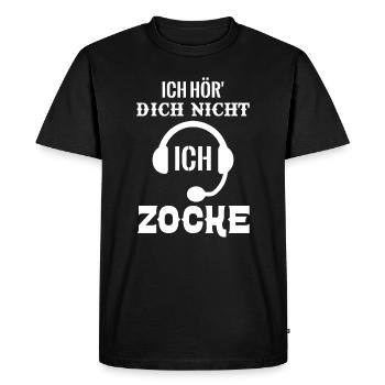 pari - T-shirt Premium bio Homme - noir - Devant - Nico (187cm)