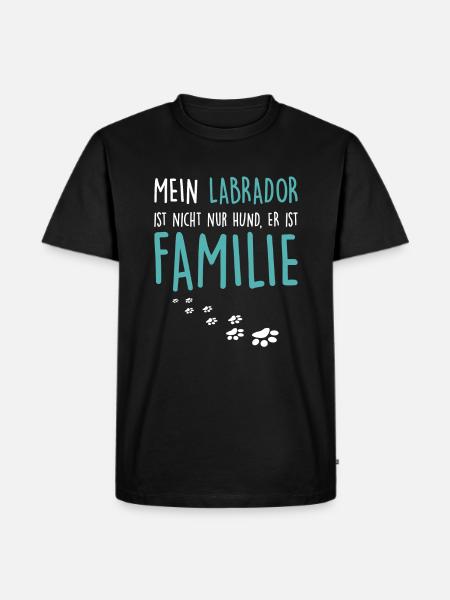 Labrador - Männer Premium Bio T-Shirt - Schwarz
