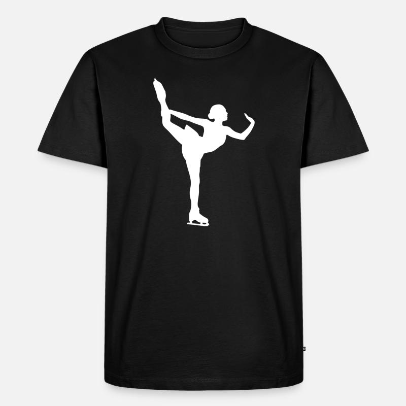 Eisläuferin - Männer Premium Bio T-Shirt - Schwarz