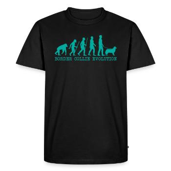 Évolution du Border Collie - T-shirt Premium bio Homme - noir - Devant - Nico (187cm)