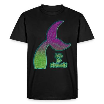 Nageoire de sirène colorée - T-shirt Premium bio Homme - noir - Devant - Nico (187cm)
