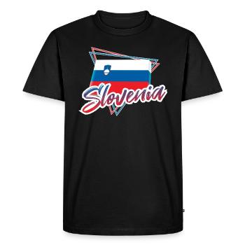 Slovénie - T-shirt Premium bio Homme - noir - Devant - Nico (187cm)