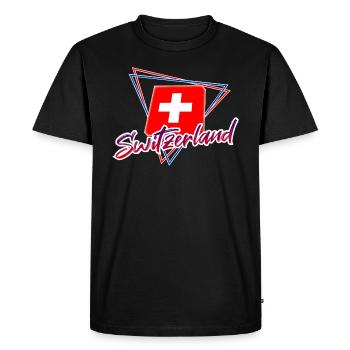 Suisse - T-shirt Premium bio Homme - noir - Devant - Nico (187cm)
