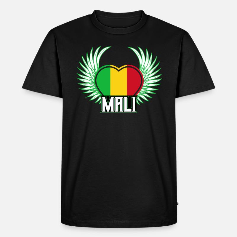 Mali - Männer Premium Bio T-Shirt - Schwarz