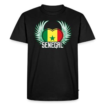 Sénégal - T-shirt Premium bio Homme - noir - Devant - Nico (187cm)
