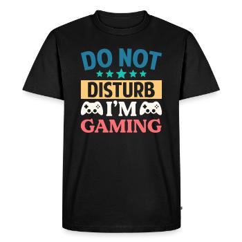 Do Not Disturb I'm Gaming - Men's Premium Organic T-Shirt - black - Front - Nico (187cm)